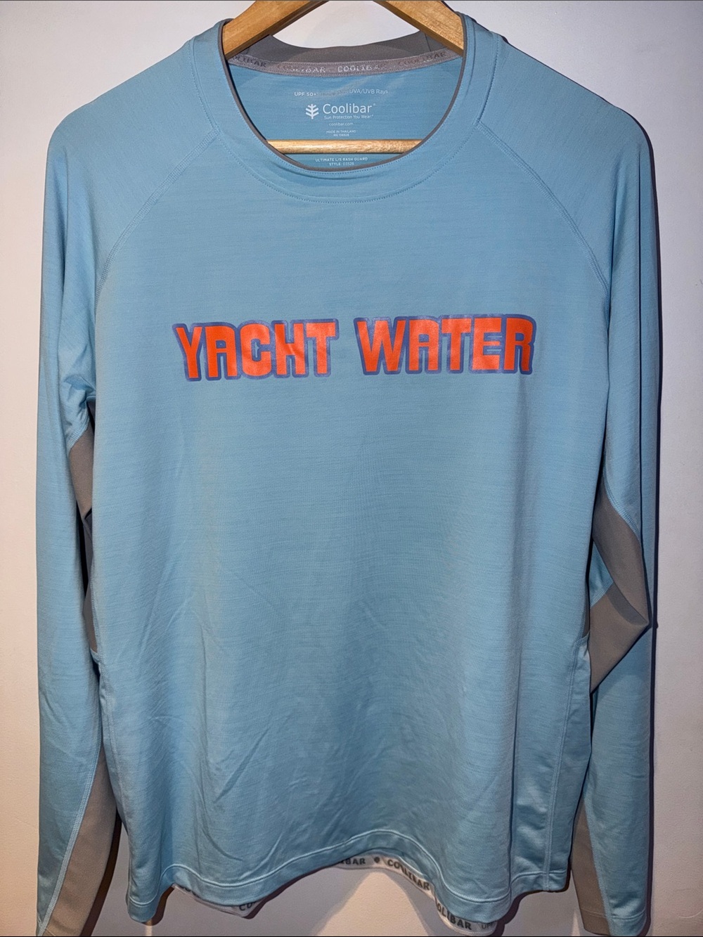 Coolibar Light Blue Crewneck 'Yacht Water' Graphic Shirt